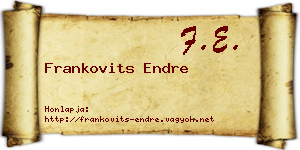 Frankovits Endre névjegykártya